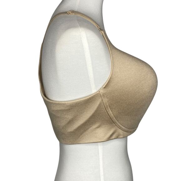 Cacique Invisible Backsmoother Bra Beige Lightly Lined No-Wire Size 46D #1123045 - Picture 8 of 13